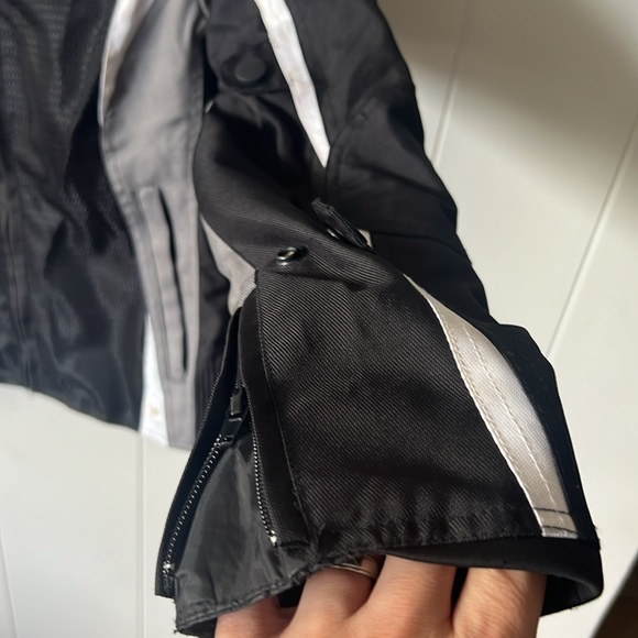 BILT BLM 2 WOMEN'S BLACK POLYESTER BIKER JACKET BANDED COLLAR ZIP-UP SIZE XS - Picture 4 of 10